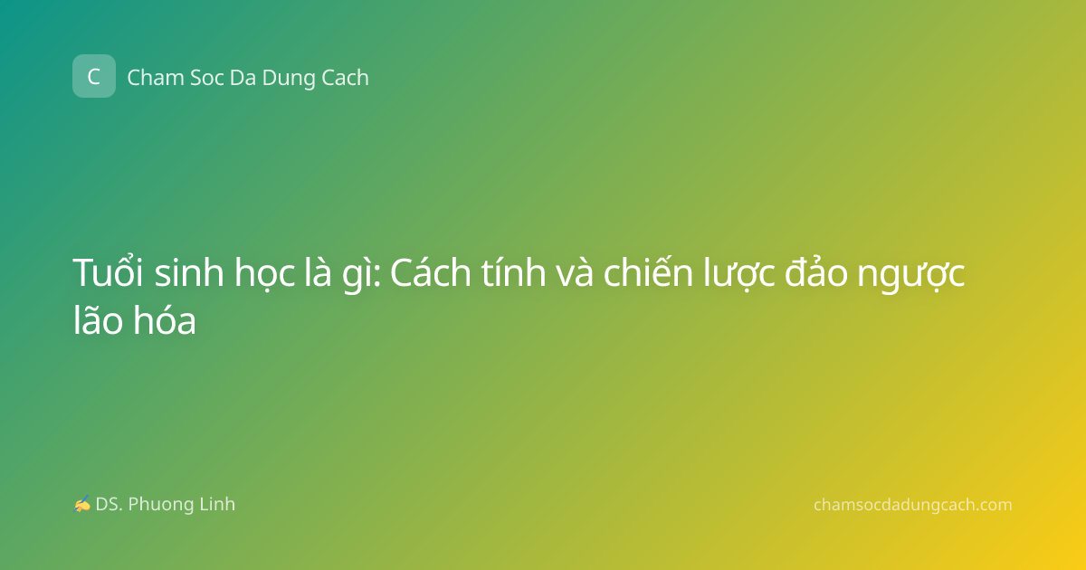 Tuổi sinh học là gì: Cách tính và chiến lược đảo ngược lão hóa